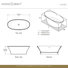 Ionian 67" x 31-3/4" Freestanding Soaking Bathtub in Volcanic Limestone™ with Overflow Hole