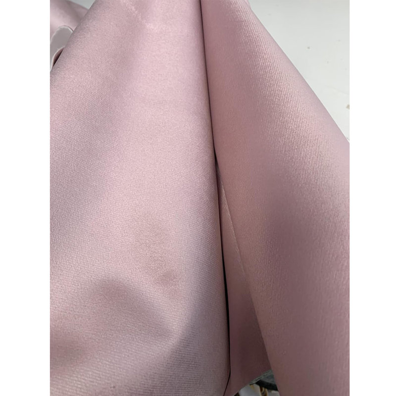 Soft Plush Fabric Chesterfield Footrest & Coffee Table With Chrome Feet , Pink