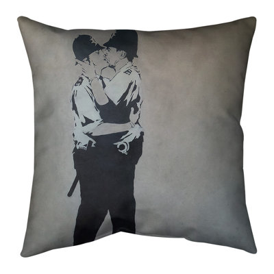 Kissing Coppers Pillow Cover