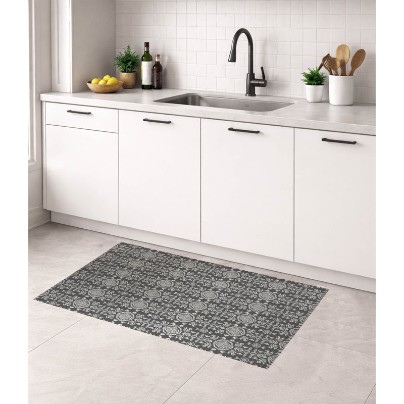 Tapis de cuisine Aubry, Gris anthracite, Rectangle 7 pi x 5 pi