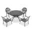Ensemble de 5 pièces de mobilier de patio en aluminium coulé avec coussins, ensemble de salle à manger-360441388