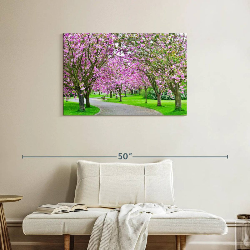 Harnek Sakura Path, 24" H x 36" W