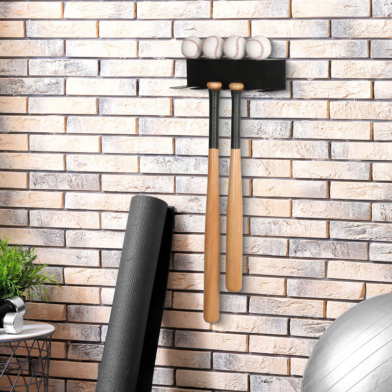Tabukiniberu Wall Mounted Baseball Sports Rack