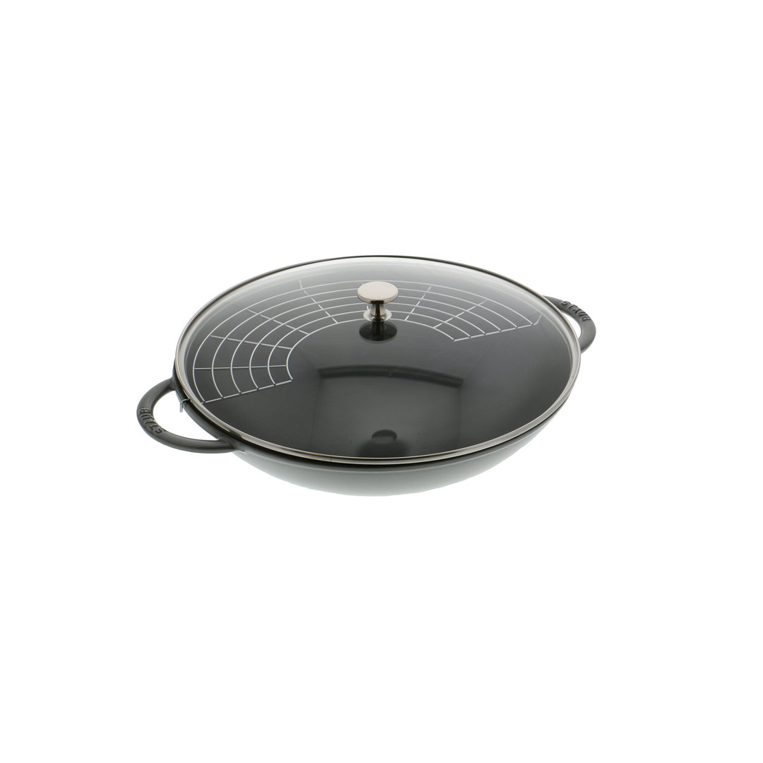 Staub Cast Iron 6-qt Wok with Lid - Graphite Staub