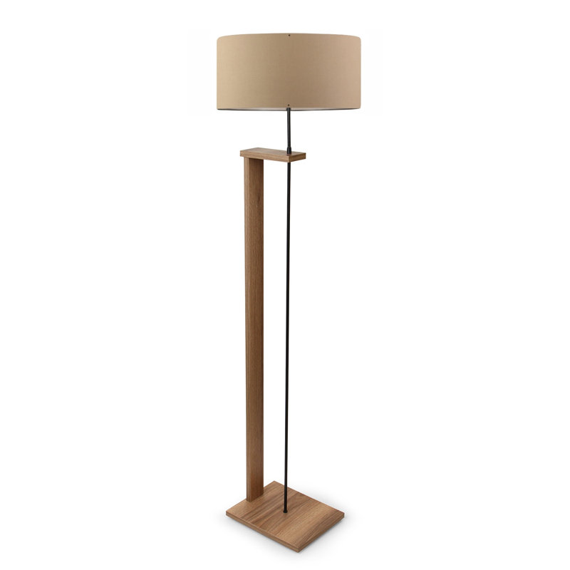 Lampe sur pied 59 po Gjeraqina, Brun clair