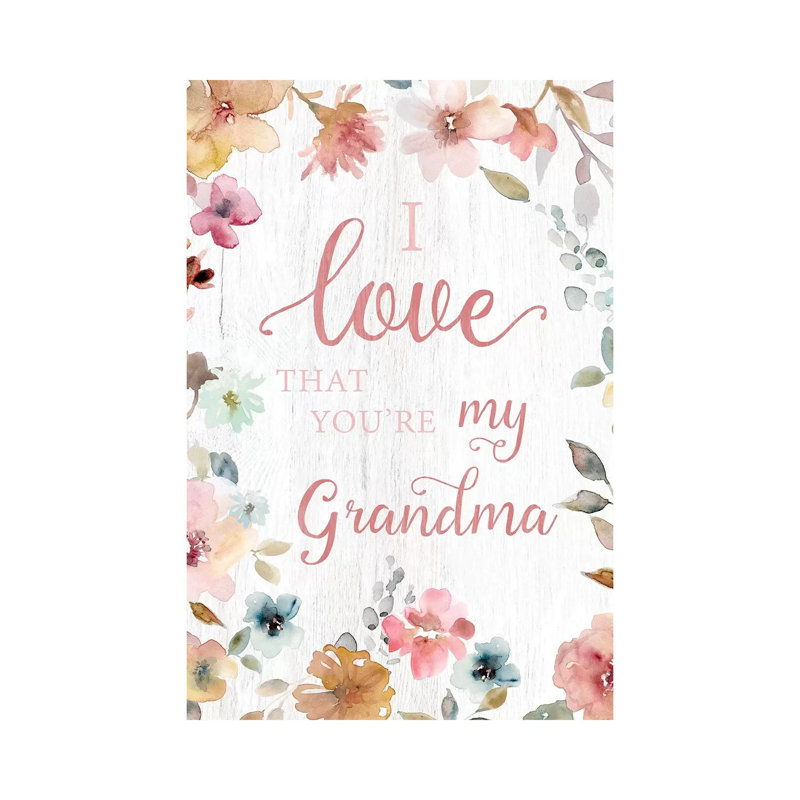 Love Grandma by Carol Robinson - Print on Canvas, Wrapped Canvas, 20.32 cm H x 30.48 cm W