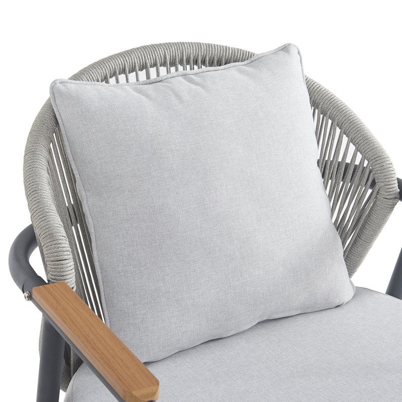Fauteuil d'appoint Manzanares, Gris clair, Gris foncé