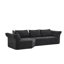Canapé d'angle modulaire moderne et minimaliste, accoudoir gauche, noir