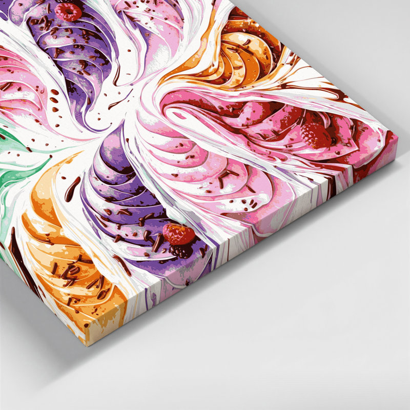 «Desserts Frozen yogurt», art mural sur toile, H 16 po x l 20 po