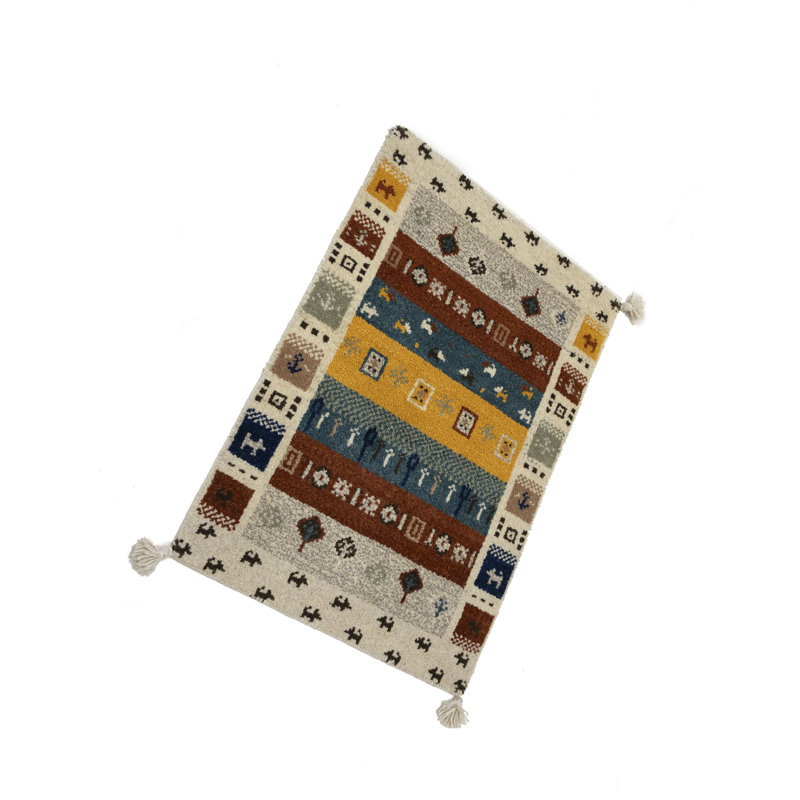 Tapis tribaux beiges 2 x 3 Gabbeh