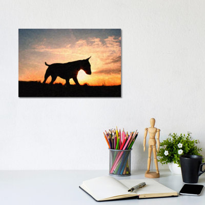 English Bull Terrier by Michael Tompsett - 1 Piece Wrapped Canvas Wall Art