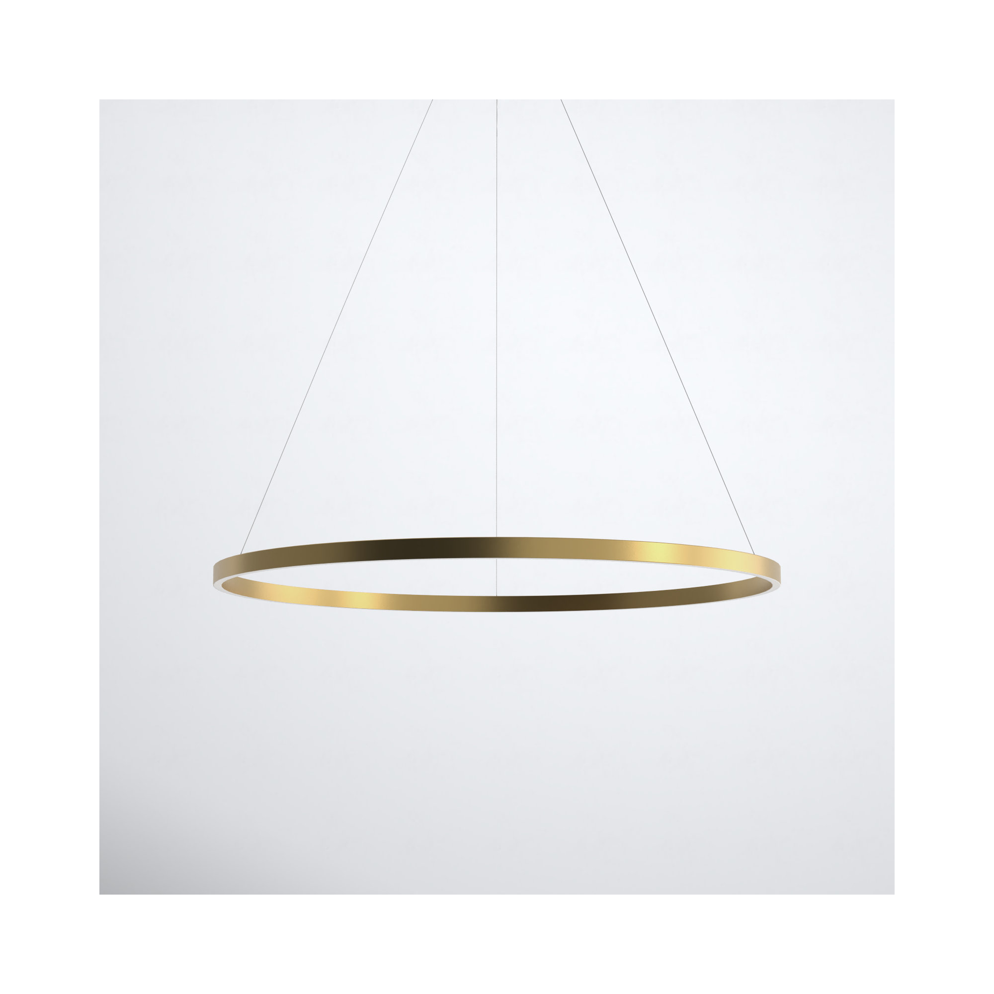 Mills Single Light Dimmable LED Pendant, 1.5" H x 39.5" W x 39.5" D, Gold