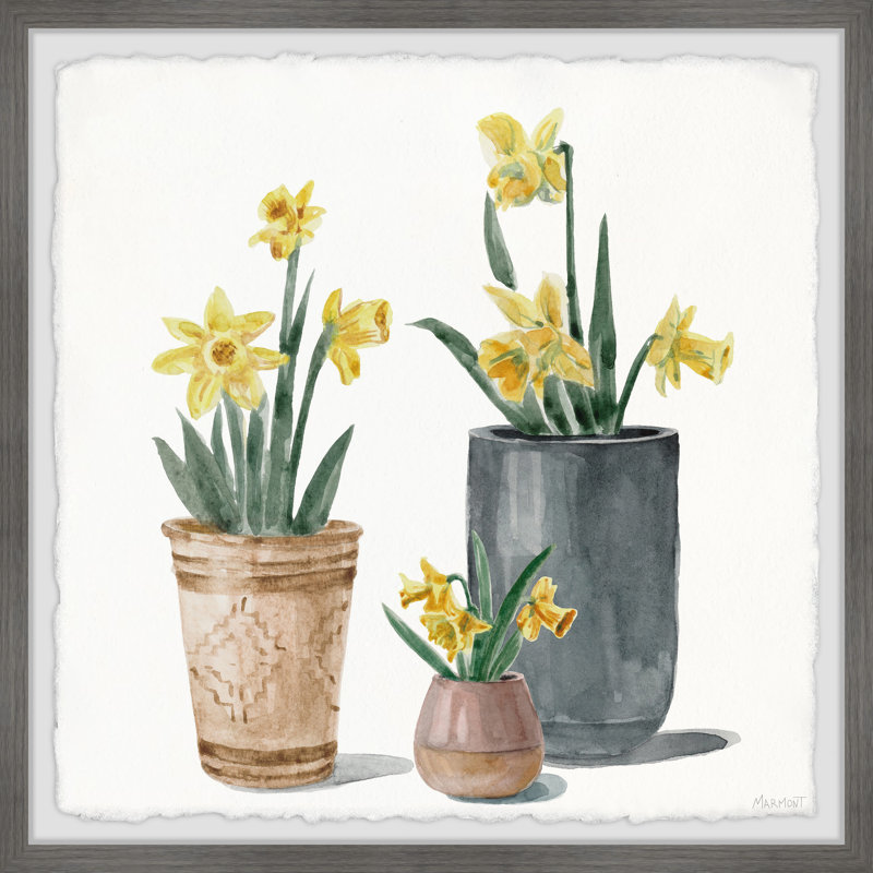 Live Life in Yellows 1 Piece Single Picture Frame Painting, 30cm H x 30cm W
