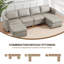 Canapé modulaire rembourré 6 pièces 6 pièces-411684230-411684229
