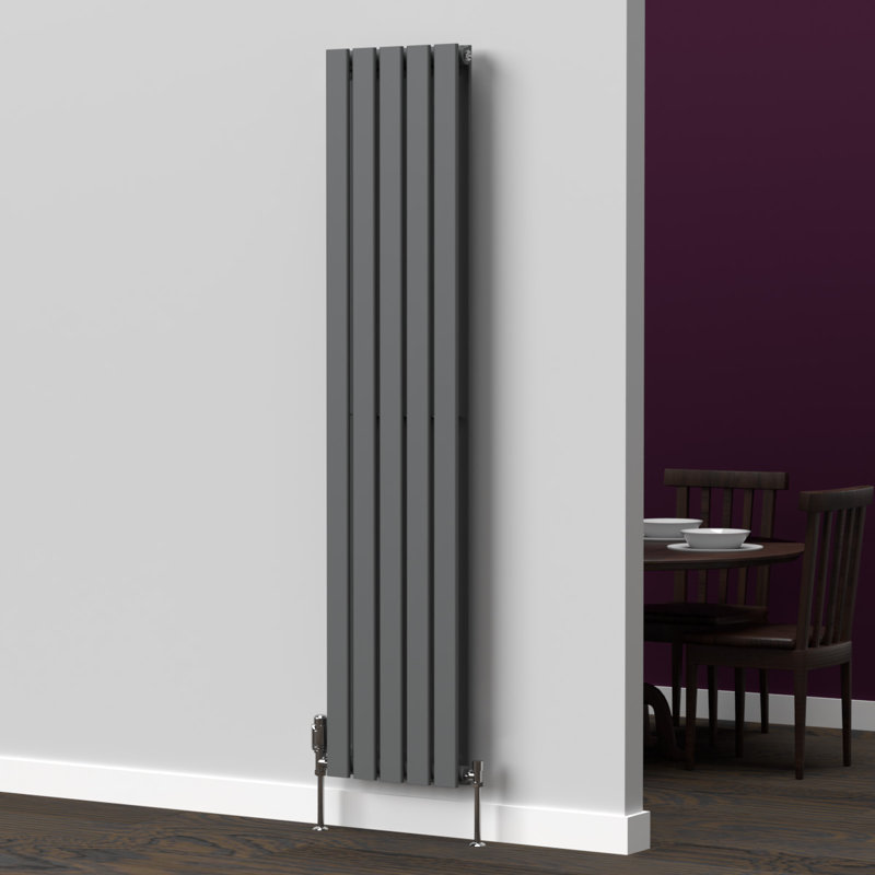 Designer Radiator, Grey, 62cm H x 13cm W x 3cm D