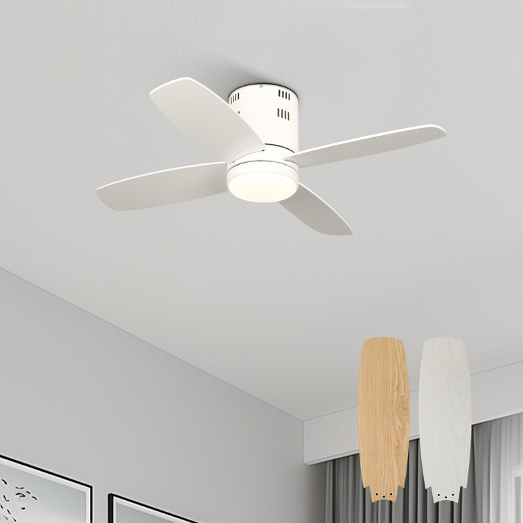 Karlena 36'' Ceiling Fan with LED Lights and Remote Control for Bedroom