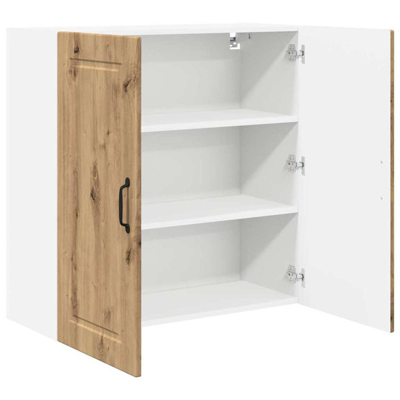 Vidaxl Kitchen Wall Cabinet With Shelf Grey Sonoma 60 X 31 X 80 Cm, Artisan Oak, 80cm H x 80cm W x 31cm D