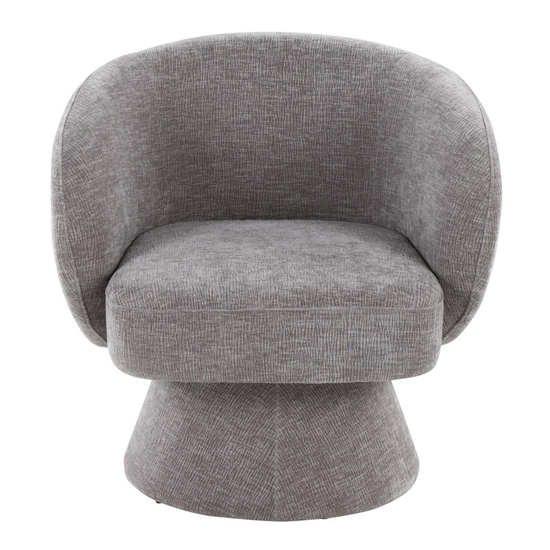 Chaise d'appoint pivotante en tissu élégant, Grey
