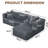105" L-Shaped Modular Compression Sofa-500802671-500802669