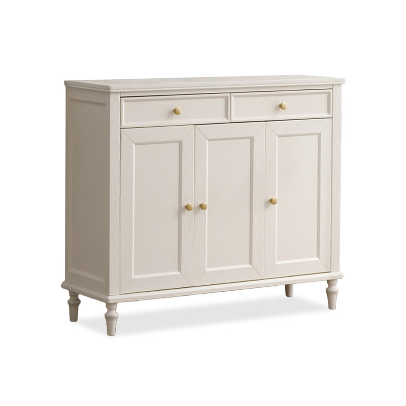 Banc de rangement blanc en bois manufacturé, Blanc