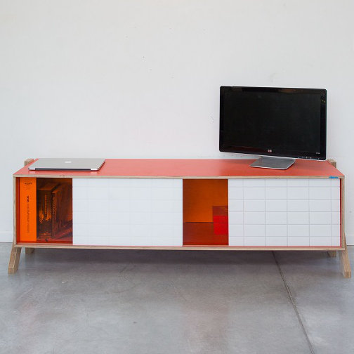 Mcwethy 165cm Sideboard, Foxy Orange/White