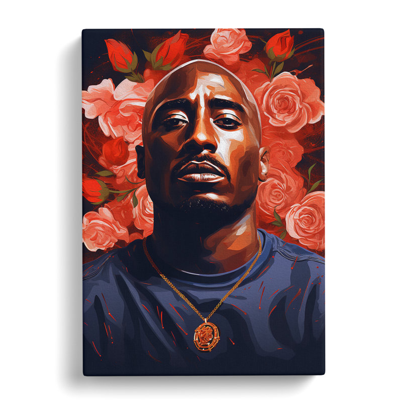 Tupac Shakur Tachisme - Print, 60cm H x 40cm W x 3cm D