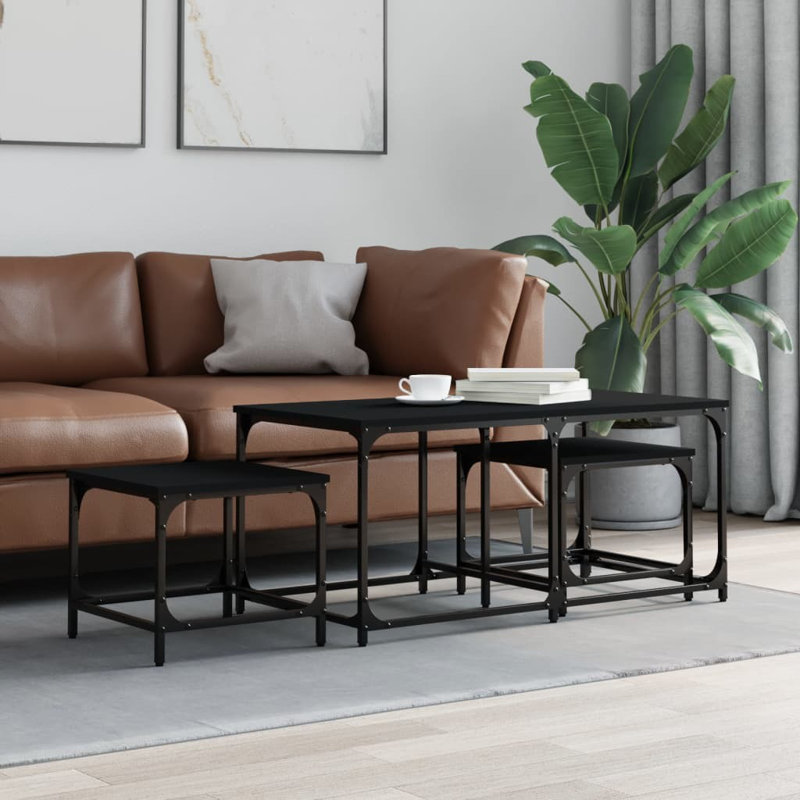Hindsboro Four Leg Coffee Table, Black