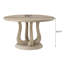 Table de salle à manger ronde avec base en piédestal blanc lavé duc