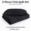 Ensemble de couvre-lit en microfibre embossée 3 pièces avec taies d'oreiller assorties-113737667-113737681