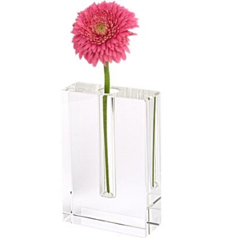 Modern Clear 8 Block Optical Crystal Vase