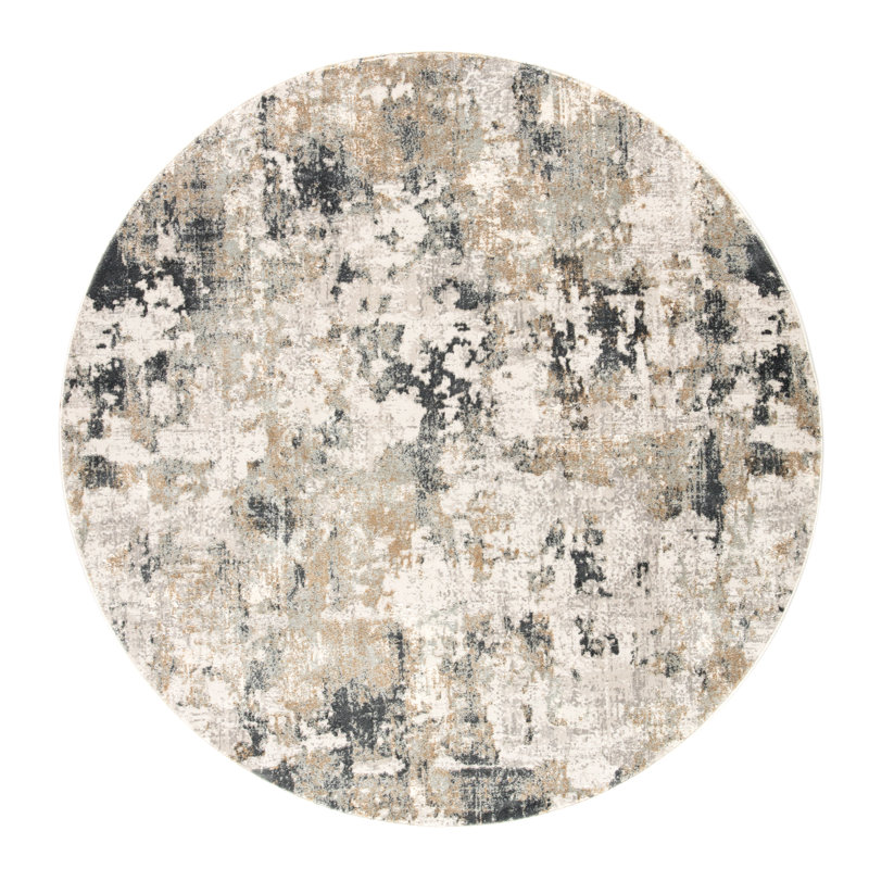 Cosner Abstract Indoor Rug, Round 8'