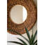  Miroir rond en fibre de banane