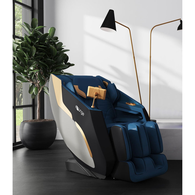 Fauteuil de massage en polyuréthane bleu marine