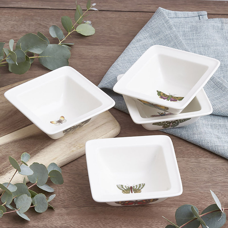 Assiette carrée 4 po, ensemble de 4