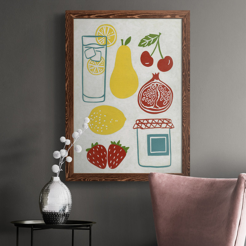 Dimanche pique-nique encadré sur toile, H 43,5 po x l 27,5 po x P 1 po, Érable