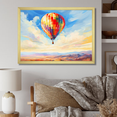 Ballon à air chaud coloré - Impressionniste
