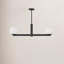 Lustre linéaire noir mat 2 lumières Oshra-936912168