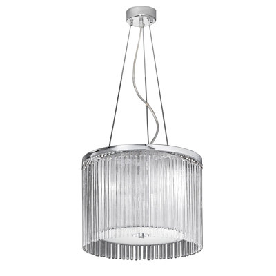 Emmy 3 - Light Chrome Drum Pendant