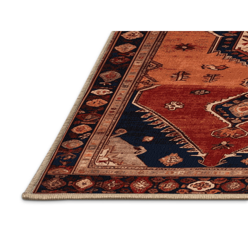 Tapis brun turc lavable à la machine, Rectangle de 5 pi x 8 pi