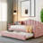 Azekiel Twin Velvet Daybed with Trundle and 2 USB Ports-1514618884