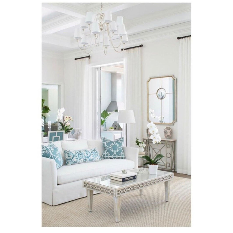 Tulip Flat Wall Mirror, Silver Leaf/Gold Leaf