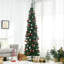 Arbre de Noël artificiel 7 pi, arbre de Noël mince avec 499 branches réalistes et support en plastique, vert