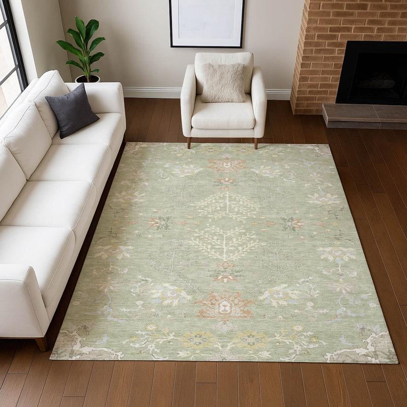 Tapis intérieur / extérieur lavable à la machine Chantille ACN2676 Global, Céleri, 2 pi 6 po x 3 pi 10 po