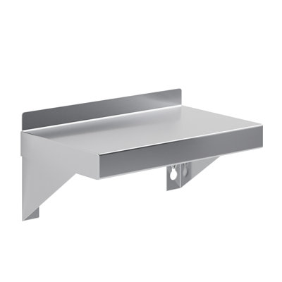 6 in. x 10 in. Stainless Steel Wall Shelf With Squared Edge