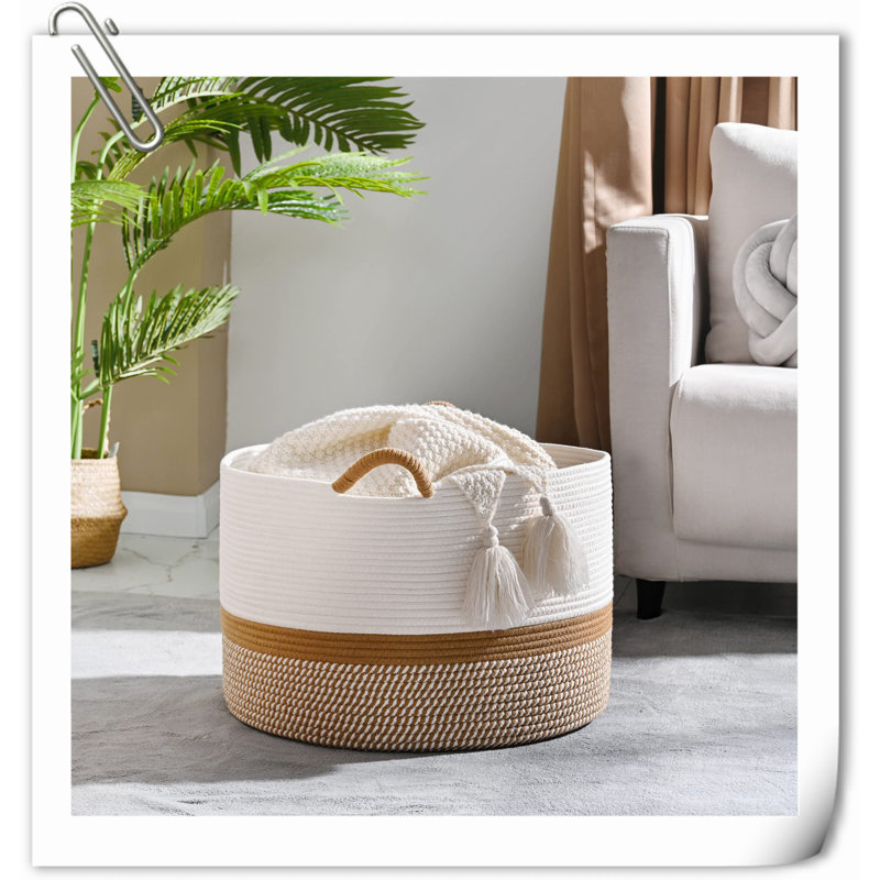 Beachcrest Home™ Fabric Decorative Basket
