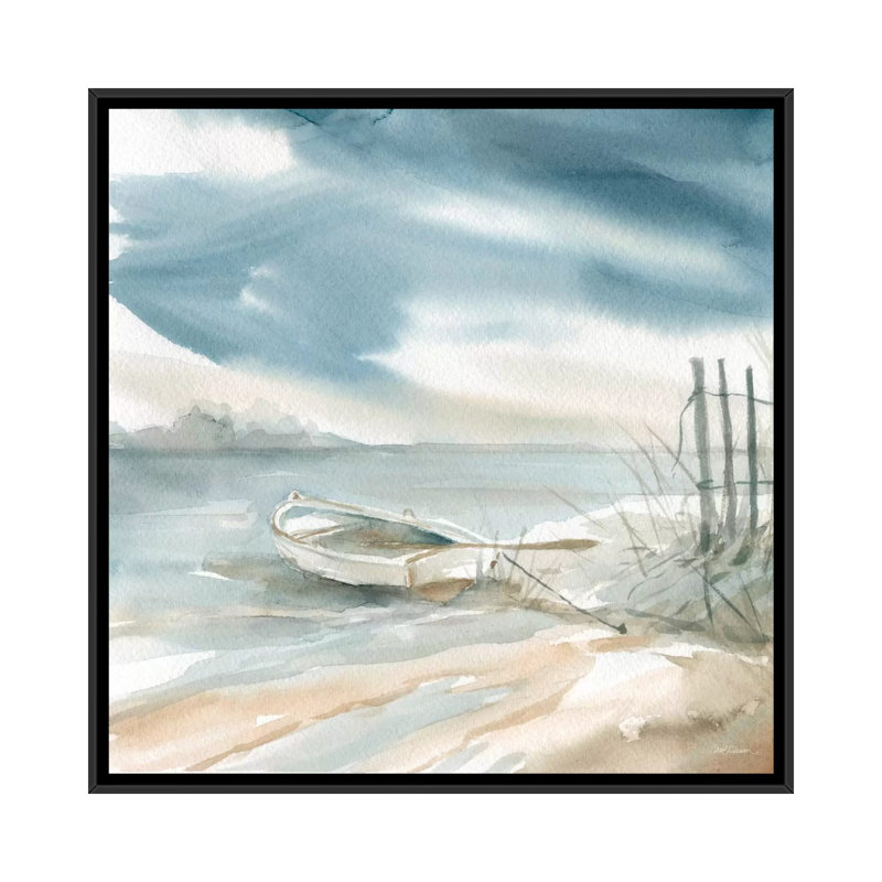 Subtle Mist II, reproduction d'art sur toile tendue, H 26 po x l 26 po x P 1,5 po, Toile avec cadre noir, Pas de tapis