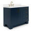 ARIEL TAYLOR 43 IN. LEFT OFFSET SINGLE RECTANGLE SINK VANITY IN GREY-454501221-516445374-516445375