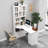 L-Shaped Computer Desk with Bookshelf , 76" Height Executive Desk with Hutch for Living Room and Office-1391573412