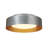15" 3-Light Dimmable Flush Mount Ceiling Light, Modern Dual-Finish Satin Nickel with White Glass Shades-370440476