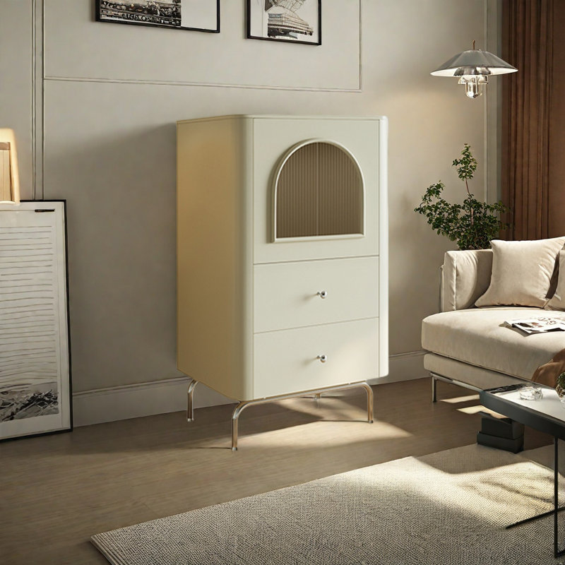 Armoire de rangement simple de style crémeux